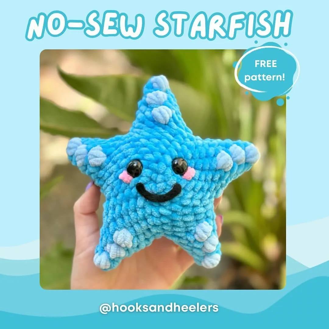 Free step-by-step amigurumi/plushies pattern for no sew starfish free pattern for easys.